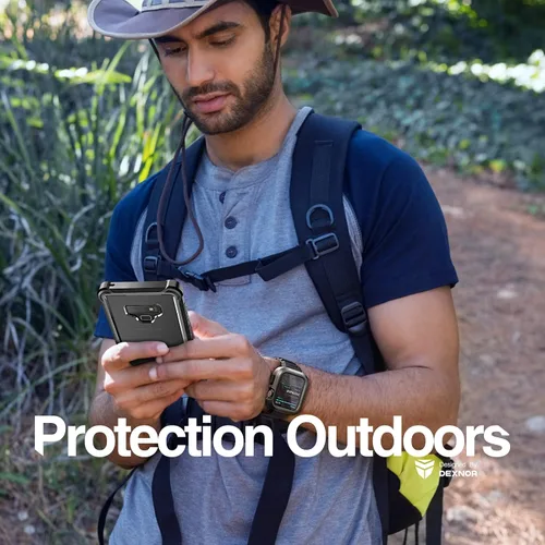 Vista 6 de Dexnor Funda para Galaxy Note 9 con protector de pantalla transparente de grado militar resistente 360 cuerpo completo protector a prueba de golpes