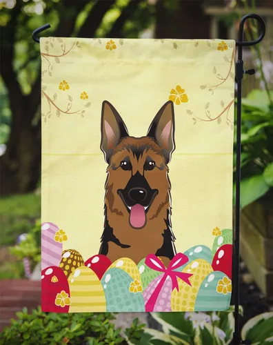 Vista 747 de Caroline's Treasures BB1923GF Bandera decorativa para jardín con diseño de Border Collie, para caza de huevos de Pascua, para jardín, jardín, patio