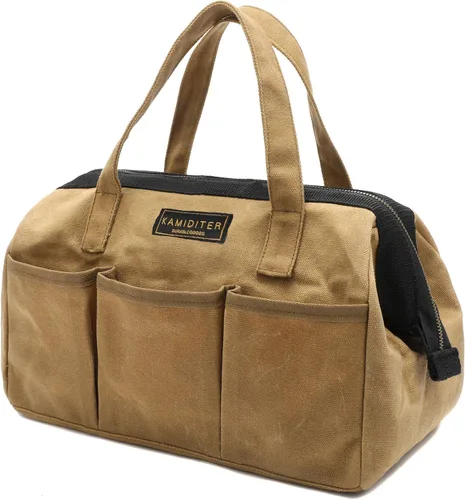 Vista 12 de Bolsa de herramientas de 13 pulgadas, bolsa de herramientas resistente al agua, bolsa de herramientas con asa para herramientas, llaves inglesas
