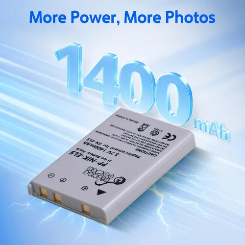 Vista 3 de Pickle Power Batería EN-EL5 2 unidades y cargador USB LED para cámaras Nikon Coolpix P530 P520 P510 P100 P500 P5100 P5000 P6000 P90 P80