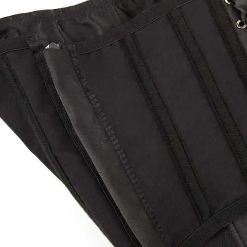 Vista 9 de SHYMMUO Corsé sexy para mujer, top corto de verano para salir, sin tirantes, con cinturón