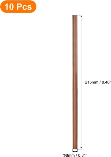 Vista 2 de uxcell 10 popotes de metal reutilizables, 8.5 pulgadas, con forma de corazón, de acero inoxidable para beber batido, bebidas frías, bebidas