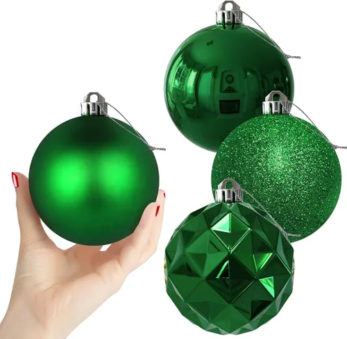 Vista 184 de Esferas pequeñas de Navidad de bronce y dorado de 1.6 pulgadas, adornos para decoración de árbol de Navidad, bolas colgantes inastillables