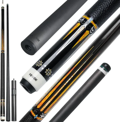 Vista 10 de Carbon Fiber Pool Cue Stick Professional Pool Sticks 12.5mm Tip Low Deflection Shaft Billiard Cues with Adjustable Extension (Pro Taper)