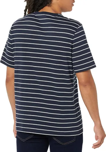 Vista 3 de Tienda Essentials Camiseta de manga corta con cuello redondo para hombre, ajuste regular, paquete de 2