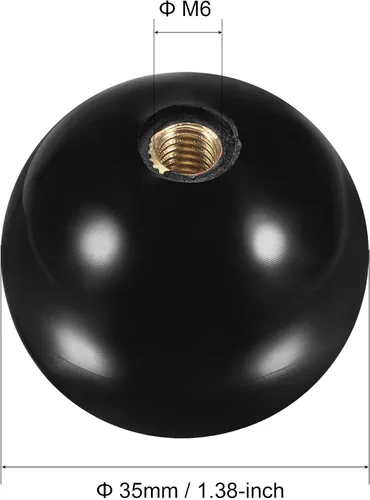 Vista 2 de uxcell Joystick Head Rocker Ball Top Handle Arcade Game Reemplazo BlancoNegro