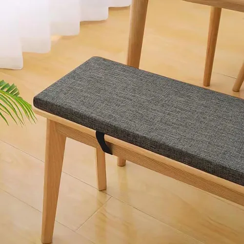 Vista 4 de Cojín de banco, antideslizante y grueso, para banco de patio, cojín duradero de espuma viscoelástica de alta densidad para banco de zapatos, Negro