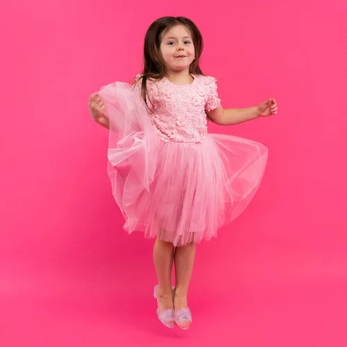 Vista 6 de Expressions - Juego de 4 zapatos de vestir para niñas pequeñas con tacones en bolsa de transporte, se adapta a zapatos de niños pequeños