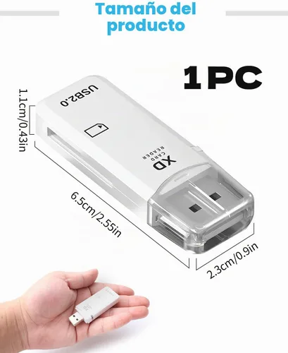 Vista 2 de USB2.0 128GB XD lector de tarjetas de memoria XD adaptador de tarjeta