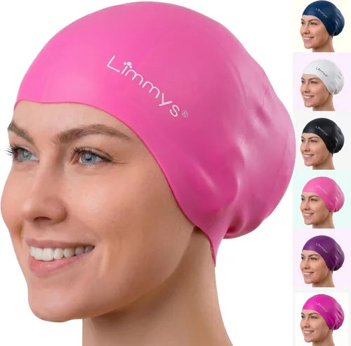 Vista 9 de Limmys Gorro de Natación Premium para Mujeres con Cabello Largo – Gorro de Natación de Silicona Suave para Mujeres – Cómodo, Ajuste con Espacio