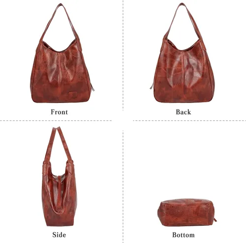Vista 6 de FANDARE Bolsos de moda para mujer, impermeables, con asa superior, bolsa de hombro