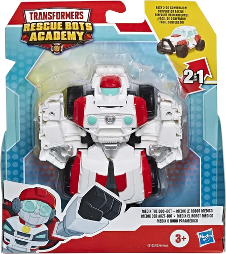 Vista 2 de Transformers Playskool Heroes Rescue Bots Academy Medix The Doc-Bot - Juguete de conversión de 4.5 pulgadas, juguetes para niños a partir de 3 años