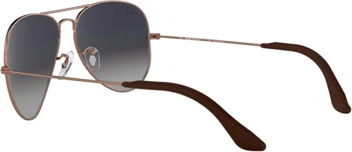 Vista 5 de Ray-Ban RB3025 - Gafas de sol clásicas de aviador para hombre y mujer Cobre/Polarizado Azul Gradiente Gris