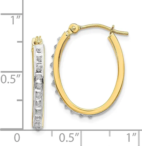 Vista 4 de Juego de aretes de aro ovalados con bisagras de oro amarillo de 14 quilates, joyería fina para mujer, regalos para ella, Cristal Piedra Oro amarillo
