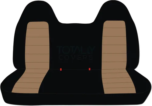 Vista 10 de Totally Covers Compatible con Ford F-150 F-250 F-350 1992-1998 Fundas de Asientos de Camión de Dos Tonos (Banco Sólido Delantero/Trasero) con/sin