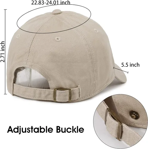 Vista 6 de Crazy Era Gorra de béisbol unisex de algodón liso en blanco para papá, ajustable, estilo vintage