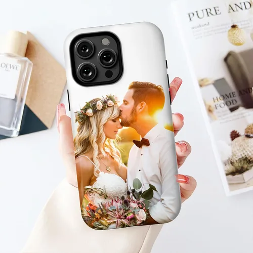 Vista 6 de Funda de teléfono con imágenes personalizadas para iPhone 17/16/15/14/13/12/11 Pro Max, compatible con MagSafe, funda protectora personalizada