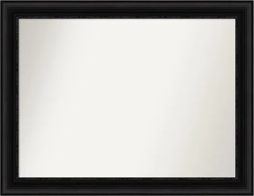 Vista 472 de Amanti Art Espejo personalizado, espejo de baño negro puente, espejo de pared o espejo de tocador de baño sobre el fregadero (26 x 26 pulgadas)
