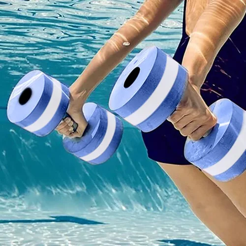 Vista 3 de 2 mancuernas de espuma EVA, mancuernas de agua, pesas de agua, juego de mancuernas de ejercicio acuático, mancuernas antideslizantes y resistentes