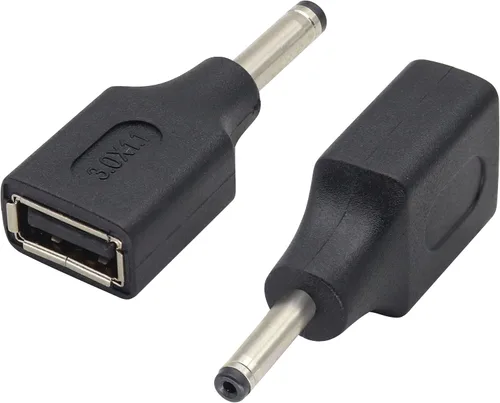 Vista 7 de Paquete de 2 adaptadores de corriente CC de 2.5 × 0.028 in a USB CC USB 2.0 A hembra a CC 2.5 × 0.028 in macho 5 V CC conector de barril de carga