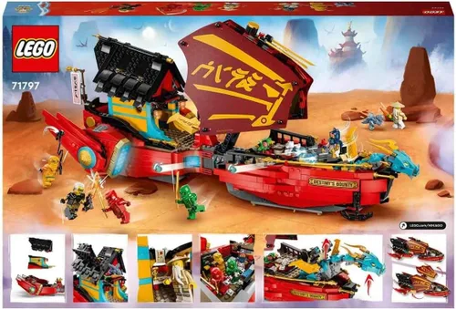Vista 4 de LEGO Ninjago 71797 - Bloques de juguete de recompensa aérea de acorazado, regalo, ninja, zanahoria, vehículo, nori, niños, 9 años en adelante