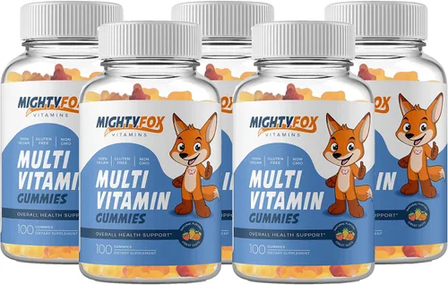 Vista 7 de Gomitas multivitamínicas para niños, sin OMG, sin gluten, veganas multivitamínicas con vitamina C, B3, B5, B6, B12, zinc, 100 unidades, 1 paquete