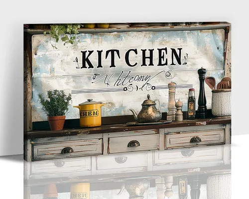Vista 15 de GUTTATY Imágenes de cocina, arte de pared, pintura colorida de frutas y verduras para comedor, restaurante, regalo del día de la madre para abuela