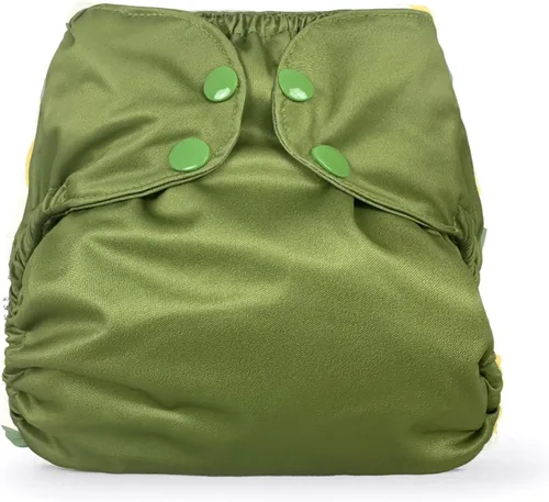 Vista 8 de BISENKID Pañal de tela impermeable reutilizable – Cubierta exterior ajustable sobre una capa interior absorbente para evitar explosiones de orina