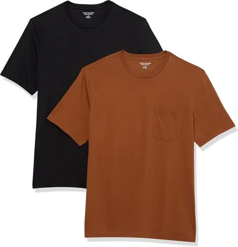 Vista 22 de Amazon Essentials Men's Short-Sleeve Crewneck Pocket T-Shirts, Pack of 2