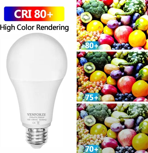 Vista 7 de Venforze Bombilla brillante, equivalente a 150 W-200 W, 2500 LM, E26, bombilla LED 23 W, luz diurna blanca, 5000 K, A21, no regulable, paquete de 2