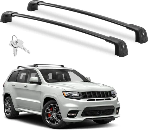 Vista 11 de Barras transversales Richeer para portaequipajes de techo de 300 libras para Grand Cherokee 2011-2021