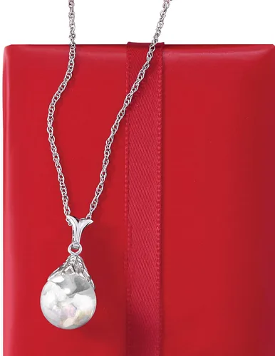 Vista 4 de Ross-Simons Floating Opal Pendant Necklace in 14kt White Gold