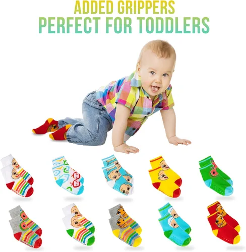 Vista 2 de Accessory Supply Cocomelon Socks 10 Pack Baby Socks and Toddler Socks 2T-5T Cocomelon socks for Toddler Boys