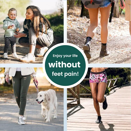 Vista 7 de Plantillas para fascitis plantar para talón – Welnove Arch Support Antideslizante Cojines para aliviar el dolor de talón de pies, taloneras