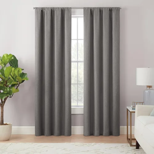 Vista 14 de Eclipse Claire Magnitech Cortina 100% opaca con ojales, panel de cortina para ventana, cierre magnético sin costuras para dormitorio, sala de estar