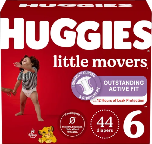 Vista 25 de Pañales Huggies tamaño 3, Little Movers para bebés, talla 3 (16-28 libras), 25 unidades, el empaque puede variar