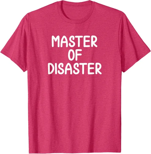 Vista 24 de Camiseta divertida con texto en inglés "Master Of Disaster