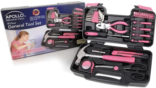 Vista 3 de Apollo Tools Original - Juego de herramientas para el hogar de 39 piezas en caja de herramientas y sé inteligente, prepárate, kit de primeros
