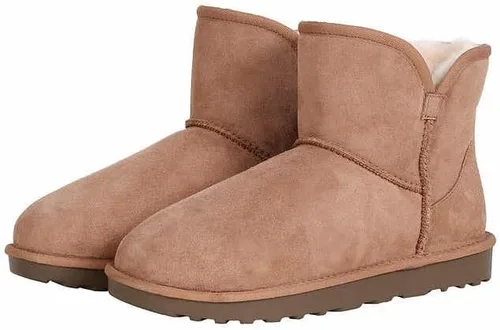 Vista 4 de Kirkland Signature Botas de piel de oveja con borde festoneado para mujer