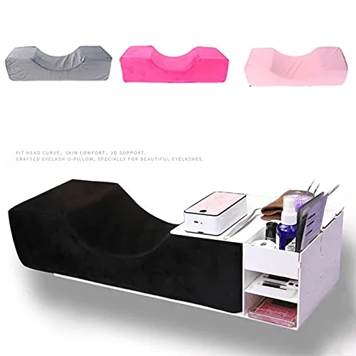 Vista 3 de HOKY Almohada de pestañas Soporte para el cuello Almohada de pestañas de injerto suave Pestañas de espuma viscoelástica Almohada de extensión