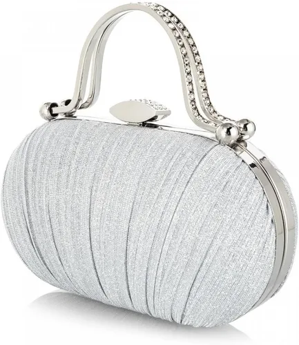 Vista 10 de Simcat Bolso de mano dorado para mujer, bolso de noche con purpurina, plisado, para mujer, formal, novia, boda, baile de graduación