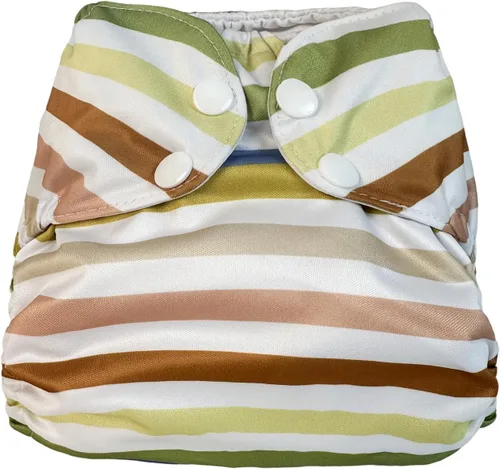Vista 10 de BISENKID Pañal de tela impermeable reutilizable – Cubierta exterior ajustable sobre una capa interior absorbente para evitar explosiones de orina
