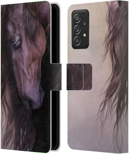Vista 303 de Head Case Designs Officially Licensed Laurie Prindle A Morgan Christmas Western Stallion Leather Wallet Case Compatible with Samsung Galaxy A07 4G