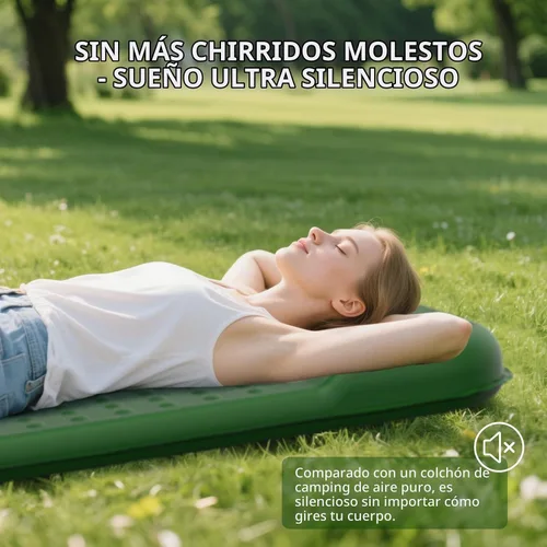 Vista 8 de HiiPeak Memory Sleeping Pad, Compact 3" Thick Foam Sleeping Mats with Pillow, 9.5 R-Value Insulated Camping Mattress Pad, Easy Inflate & Deflate