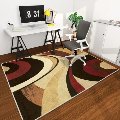 Vista 25 de Tapete para silla de oficina para suelo de madera dura, 48"x36" tapete protector de escritorio de computadora de fácil deslizamiento para silla Hoja