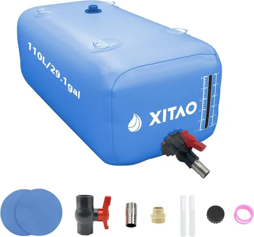 Vista 25 de XITAO Contenedores de almacenamiento de vejiga de agua, tanque de agua, almacenamiento de agua portátil plegable, contenedores de bolsa