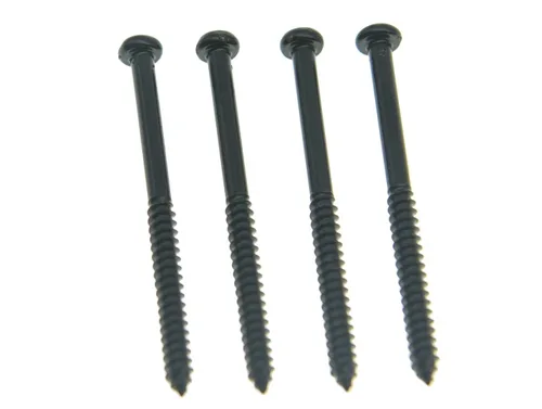 Vista 4 de KAISH Paquete de 20 tornillos y resortes de montaje de guitarra bajo para pastillas de barra de jabón Precision P o J Bass y P90 - Negro