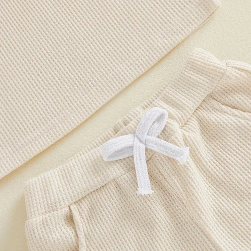 Vista 6 de MERSARIPHY Ropa para bebé niño de 6, 12, 18 meses, 2T 3T, traje de verano, punto gofre, a rayas, informal, camiseta y pantalones cortos