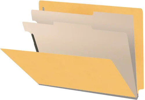 Vista 10 de Carpetas de color con pestaña final resistente, tamaño carta de 18 puntos, expansión de 2 pulgadas, 2 divisores, azul (caja de 10)