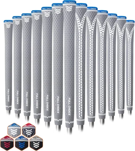 Vista 9 de 13 Pack Golf Grips, Tacky Rubber Club Grips with Raised Plus Texture, Zipper Backline and Low-Taper Design, Standard, Midsize or Jumbo, Grips Only